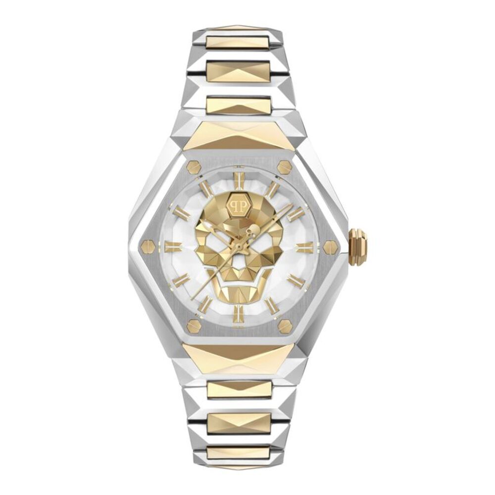 Philipp Plein The $kull Spikes Silicone Watch Two Tone Womens